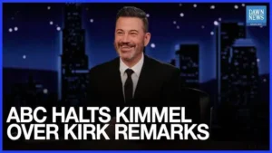 What are the political implications of Jimmy Kimmel’s suspension from his ABC late-night show?